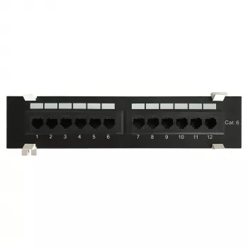 DS-IT CAT 6 sienas sadales panelis, 12 portu UTP (DS-Patch6-12UTP-WM)