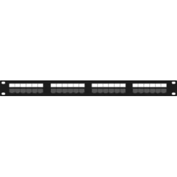 DSIT DS-Patch6a-24UTP 24 portu CAT6a UTP sadales panelis, 19 inch 1U, 10GbE, PoE+