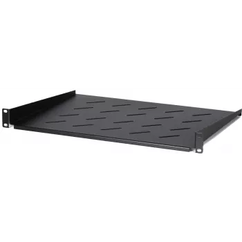 DS-IT 1U fiksētais plaukts 450mm dziļiem sienas skapjiem, 350mm dziļums, melns