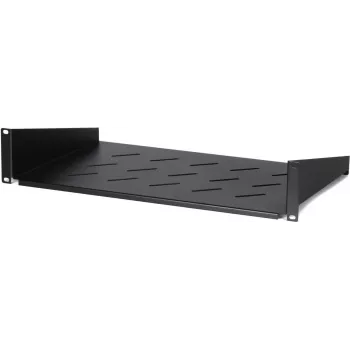 DSIT DS-FH2U300 2U fiksētais plaukts 450 mm dziļiem sienas skapjiem, 300 mm dziļums, melns