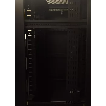 DS-IT vertikālais kabeļu pārvaldības panelis 37U 30cm plats melns tērauds