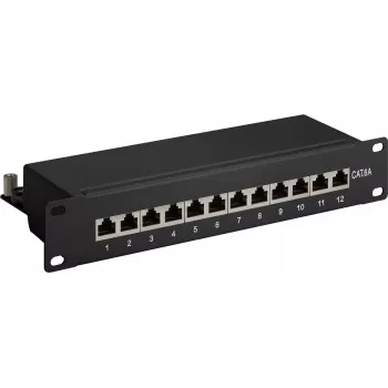 DSIT DS-10Patch6a-12STP 10 collu 12 portu STP CAT 6a sadales panelis