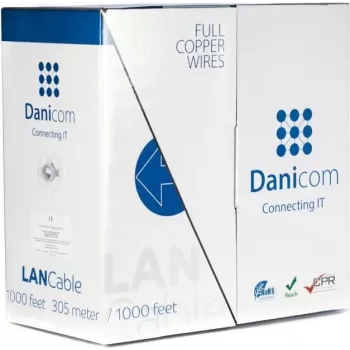 DSIT DANICOM CAT5E FTP 305m elastīgs PVC (Fca) tīkla kabelis