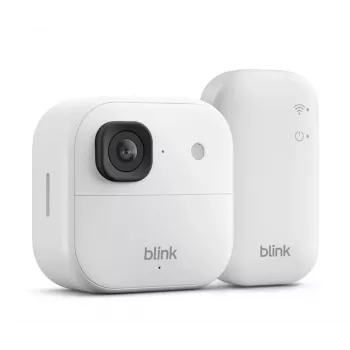 Amazon Blink Outdoor 2K+ bezvadu drošības kamera, balta (B0F95XWPJ2)