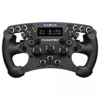 Fanatec ClubSport Formula V3 stūre, 290mm, 2.7 inch OLED displejs, RGB RevLED, magnētiskās pārslēgšanas lāpstiņas, oglekļa šķiedra, Alcantara, melna