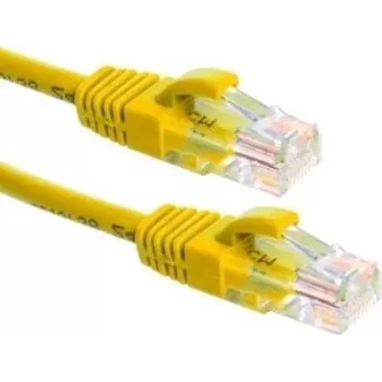 DSIT CAT6a Ethernet vada līcis 100% varš U/UTP 5m dzeltens DC-U6A7-050