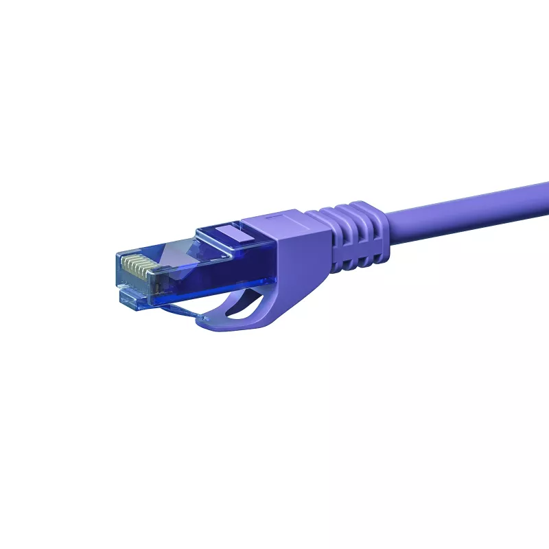 DSIT CAT6a U/UTP 100% Copper Patch Cable, 7,5m, Violet, RJ45, 10Gbps, 500MHz
