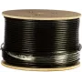 DSIT CAT7 S/FTP 305m āra instalācijas kabelis, ciets vadītājs, PE apvalks, Fca, dubults ekranējums, 10 Gbit/s, melns