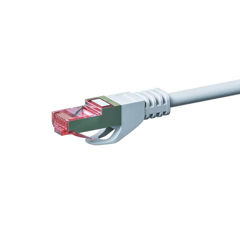 DSIT CAT 6 S/FTP LSOH Patch vads, 0,5 m, balts (DC-S62-005)