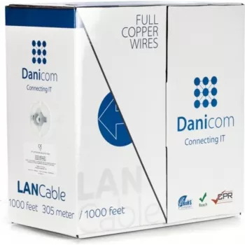 DSIT DANICOM CAT6 UTP 305m Solid Conductora kabelis - LSZH (B2ca) - DC-UTP6-305S-B2CA
