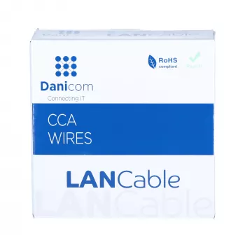 DSIT CAT5e F/UTP 50m spole, ciets serdenis CCA tīkla kabelis, pelēks (DC-FTP5CCA50S-GRY)