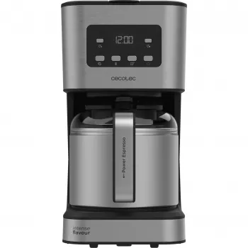 Cecotec Coffee 66 Drop & Thermo Time pilienu kafijas automāts, 1,2L termokanna, 950W, nerūsējošais tērauds/melns
