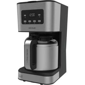 Cecotec Coffee 66 Drop & Thermo Time pilienu kafijas automāts, 1,2L termokanna, 950W, nerūsējošais tērauds/melns