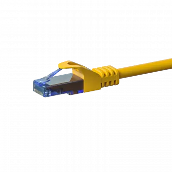 DSIT CAT6a U/UTP 100% Copper Ethernet Patch Cable, 0,15 m, Dzeltens