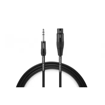 Warm Audio Premium sērijas XLR Female uz 6,35 mm TRS Male kabelis 0,9 m melns