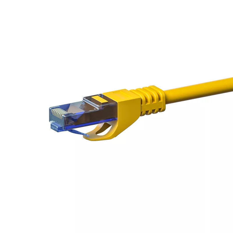 DSIT CAT6a U/UTP 100% Copper Ethernet Patch Cable, RJ45, 1m, Dzeltens