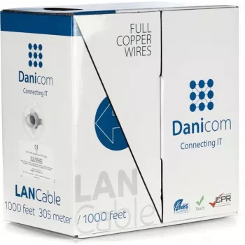 DSIT DANICOM CAT5E UTP 305m Solid Conductor LSZH (Eca) tīkla kabelis