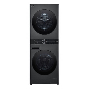 LG ELECTRONICS WashTower WT1210BBF (WiFi) 12kg/10kg veļas mazgājamā un žāvējamā mašīna kombinācija ar AI DD™, Steam+ un ezDispense™ - Black Steel