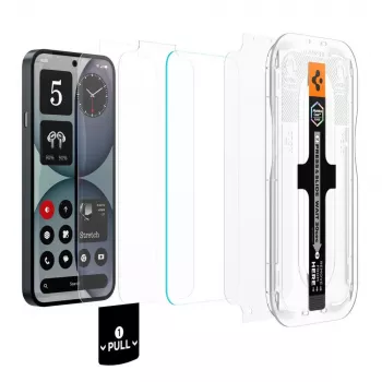 Spigen GLAS.tR EZ Fit Pro AC HD rūdīta stikla ekrāna aizsargs Nothing Phone (4a), 2 gab., caurspīdīgs