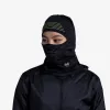 BUFF DryFlx Pro balaklava - melna, bezšuvju 4-virzienu stiepšanās, termiskā, atstarojoša