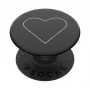 PopSockets PopGrip Standard - balta sirds uz melna