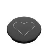 PopSockets PopGrip Standard - balta sirds uz melna