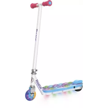 Razor Electric Party Pop elektriskais skrejritenis - daudzkrāsains LED klājs un priekšējais ritenis, 12 km/h, 80W, vecumam no 8 gadiem