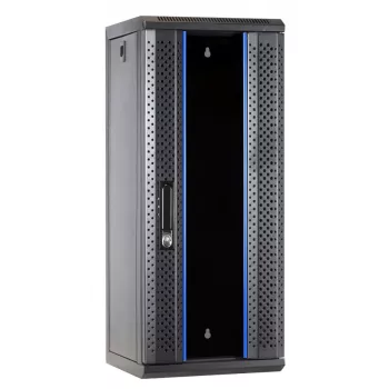 DSIT DS10-3315 15U 10 collu sienas servera skapis ar stikla durvīm, 312x310x752 mm, melns