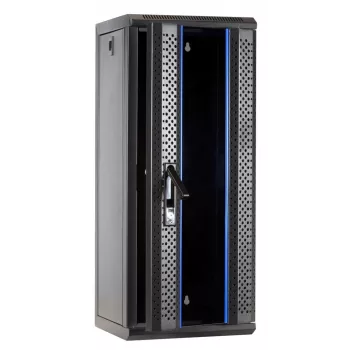 DSIT DS10-3315 15U 10 collu sienas servera skapis ar stikla durvīm, 312x310x752 mm, melns