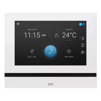 2N Indoor View Wi-Fi 7 collu skārienjūtīga iekštelpu stacija, balta