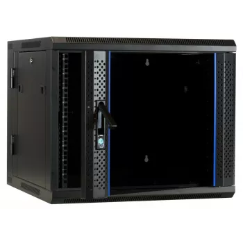 DSIT DS6609-DOUBLE abpusēji lietojams pie sienas montējams serveru skapis ar stikla durvīm, 600 mm plats