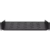 DSIT 2U fiksētais plaukts 450 mm dziļiem sienas skapjiem, 350 mm dziļums, melns