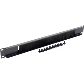 DS-IT 19 inch kabeļu pārvaldības panelis ar suku sloksni - 1U (DS-BCM)