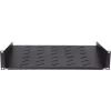 DSIT DS-FH2U450 2U fiksēts plaukts 600 mm dziļiem sienas skapjiem, 450 mm dziļums, melns