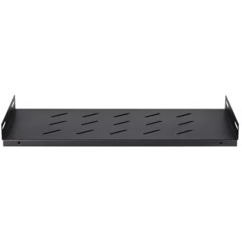 DSIT DS-FH45 fiksētais plaukts 450 mm dziļiem sienas skapjiem, 1U, melns