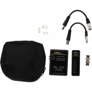 DSIT DC-CABLETEST-PRO tīkla kabeļu testeris U/UTP, F/UTP un SF/UTP, Cat5/Cat6, RJ45, LED vadu karte, ekrāna nepārtrauktība, līdz 300m
