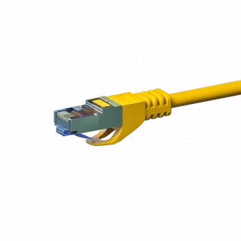 DSIT CAT 6a S/FTP LSOH tīkla vads, 1m, dzeltens, 10Gbps, 500MHz, RJ45 (DC-6A7-010)