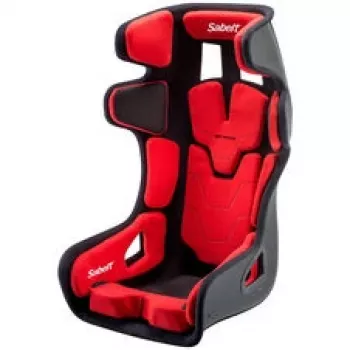Sabelt GT PAD XL sacensību sēdeklis, stikla šķiedras čaula, FIA apstiprināts, modulārs - melns/sarkans