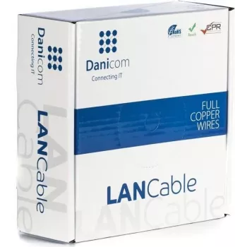 DSIT DANICOM CAT6A S/FTP 50m LSZH Fca tīkla instalācijas kabelis