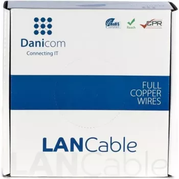 DSIT DANICOM CAT6A S/FTP 50m LSZH Fca tīkla instalācijas kabelis