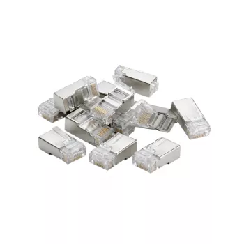 DSIT FTP RJ45 CAT6 tīkla savienotājs cieto serdeņu kabeļiem - 10 gab. iepakojums