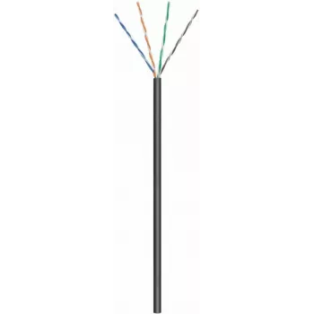 DSIT CAT6 āra tīkla kabelis, U/UTP, AWG 23/1 ciets vadītājs, 305 m, melns, CCA