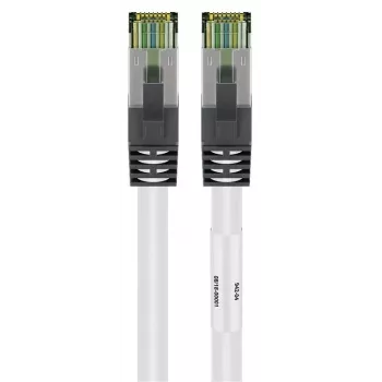 DSIT RJ45 tīkla kabelis S/FTP PiMF CAT 8, balts, 1m