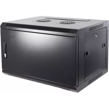 DSIT DS6406M 6U sienas servera skapis ar metāla durvīm, 600x450x367 mm, melns