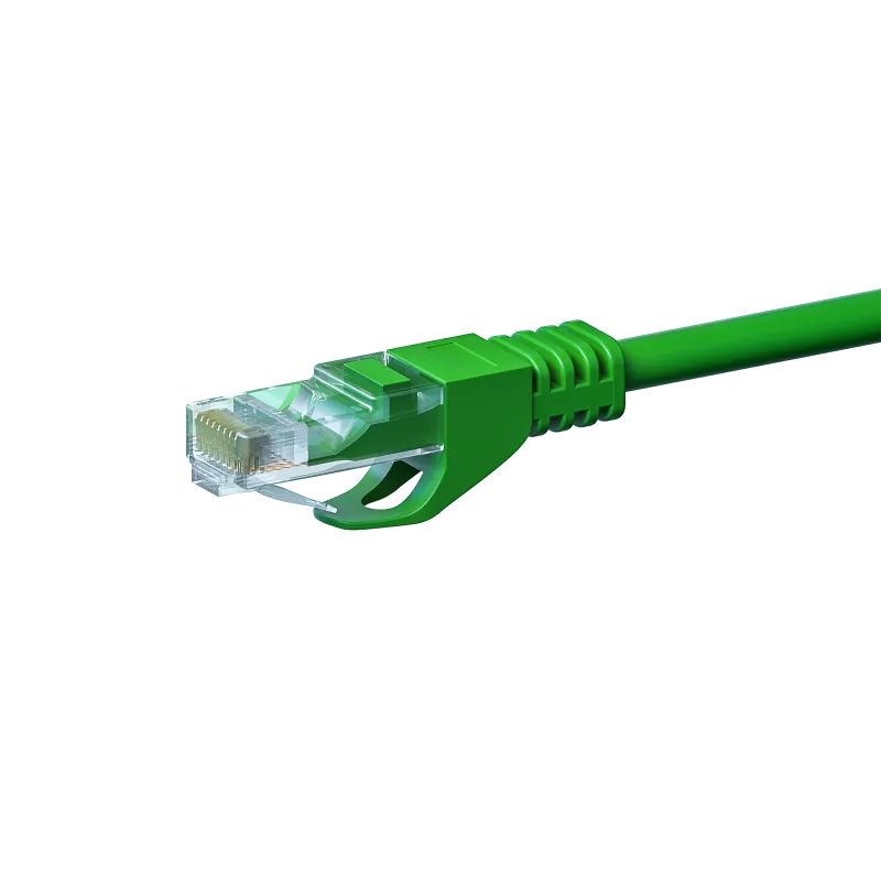 DSIT CAT5e U/UTP Ethernet Patch Cable 0,25 m, zaļš, 100% varš (DC-53-002)