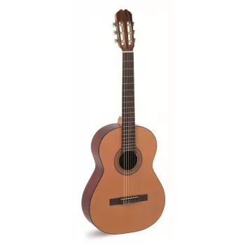 Alvaro Guitars No.20 klasiskā ģitāra 4/4 pilna izmēra ar neilona stīgām, egles virsma, sapele aizmugure un malas, augsta spīduma apdare