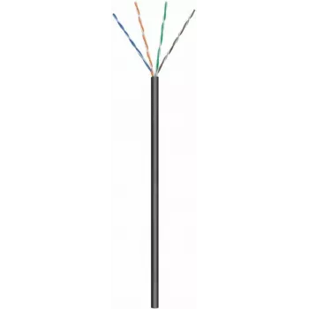 DSIT CAT6 U/UTP 50m āra tīkla kabelis, elastīgs, melns, CCA (DC-OUT-UTP6CCA-50)