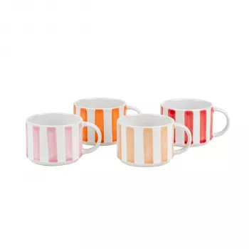 Leopold Vienna Franca kafijas krūžu komplekts, 4 gab., 300 ml, porcelāns, balts