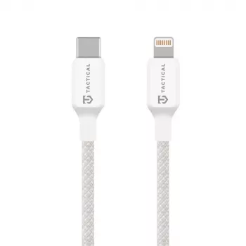 Tactical Stitch Thread USB-C to Lightning kabelis, balts, 1,2 m, pīts neilons, MFi sertificēts