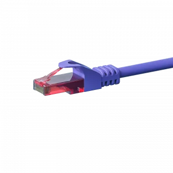 DSIT CAT6 U/UTP tīkla savienojuma kabelis, 0,15 m, violets, 100% varš (DC-68-001)